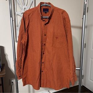 Lucchese 1883 Men’s Button Down Shirt Large Burnt Orange Long Sleeve